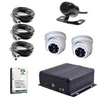 Комплект видеонаблюдения на транспорт с HDD на 3 камеры с функцией "АнтиДТП"